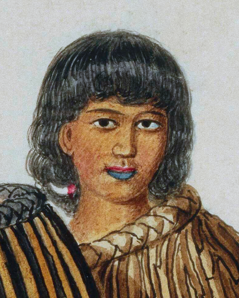 Hariata Rongo — Māori facial tattoo by Merrett, Joseph Jenner, 1816?-1854