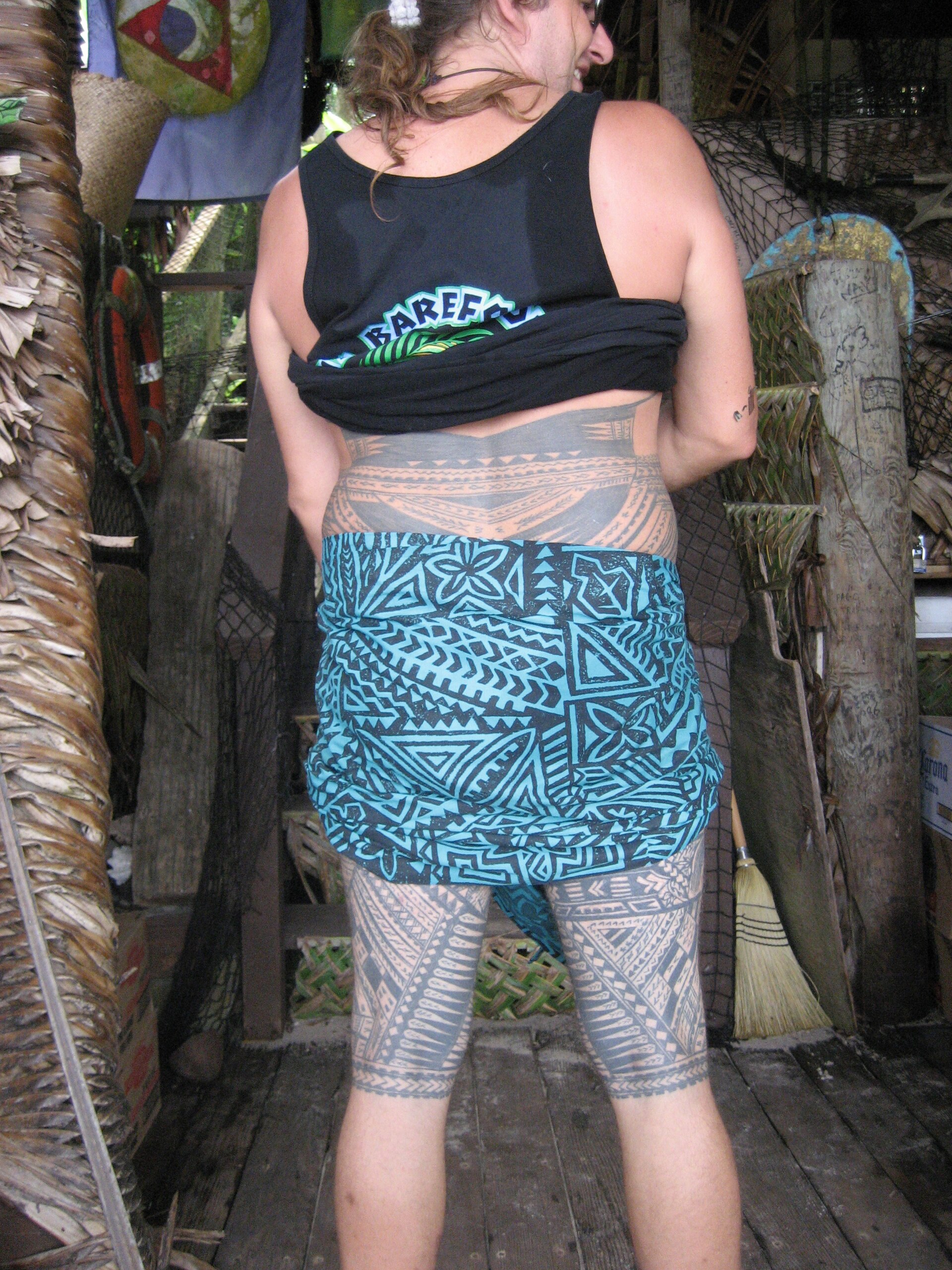 Part of a Full Samoan Tattoo - takes 15 sessions of up to eight hours - panoramio — Samoan full-body tattoo by Peter Gill / UK