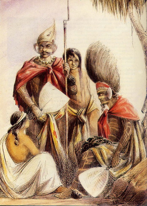 M. Radiguet, Guerriers Marquisiens — Marquesan historical tattoo illustration by Max Radiguet