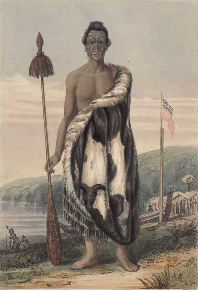 Te Puni Maori Chief — Māori facial tattoo by Charles Heaphy