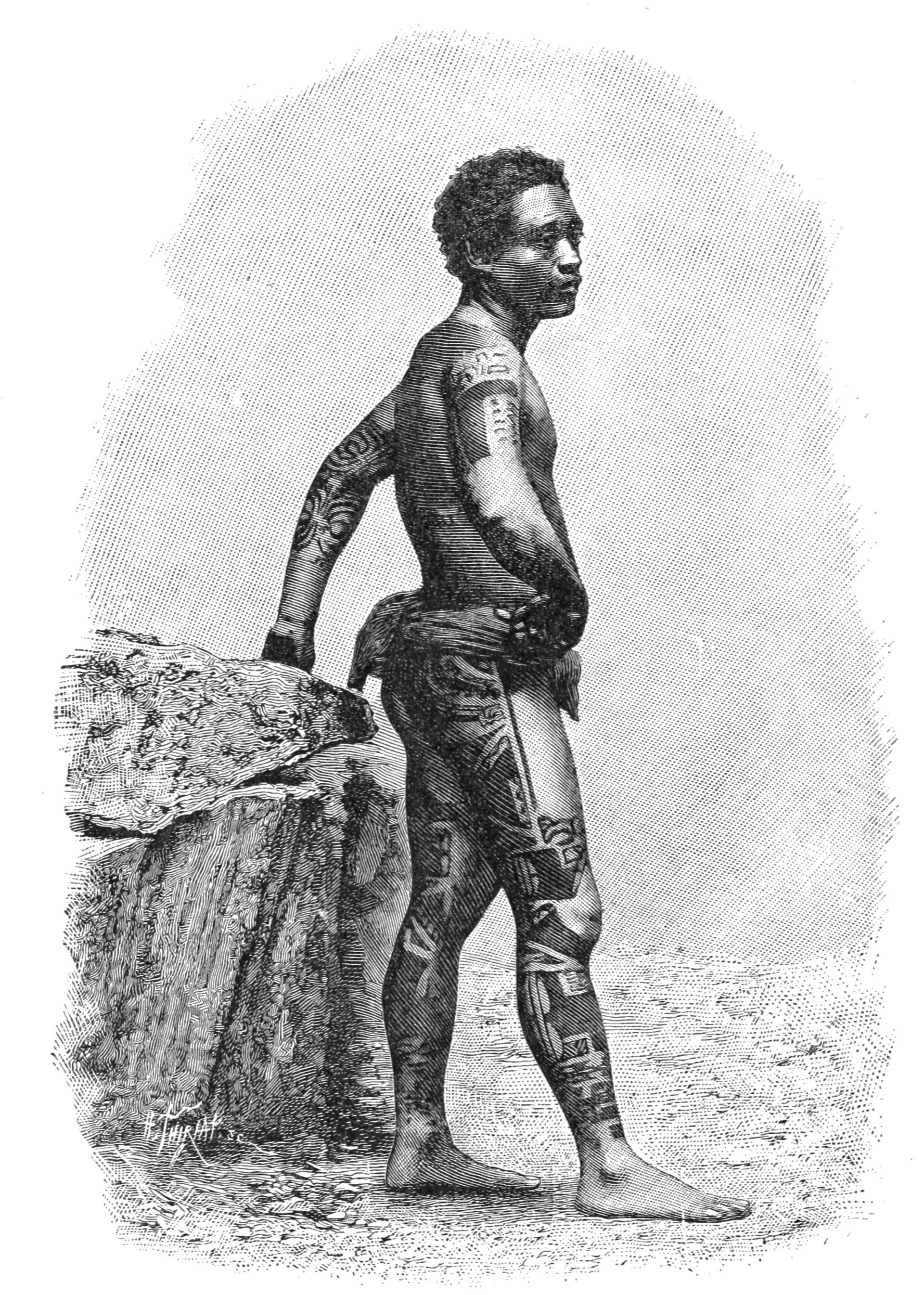PSM V37 D632 Tattooed native of the marquesas islands — Marquesan historical tattoo illustration